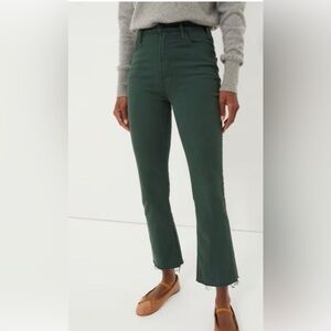 Mother The Hustler Ankle Fray Second Chance in Black Forest Size 24 NWT